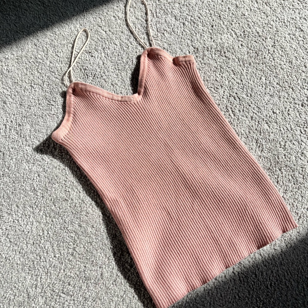 Ribbed knit cami top